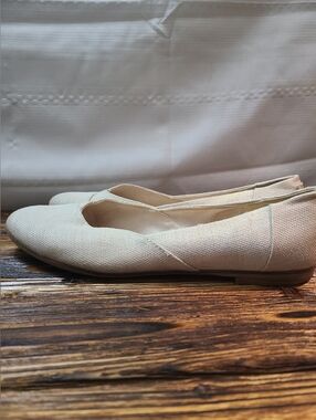 Toms Jutti Neat Flat in Natural Melange Woven Colorway Womens Size 11W